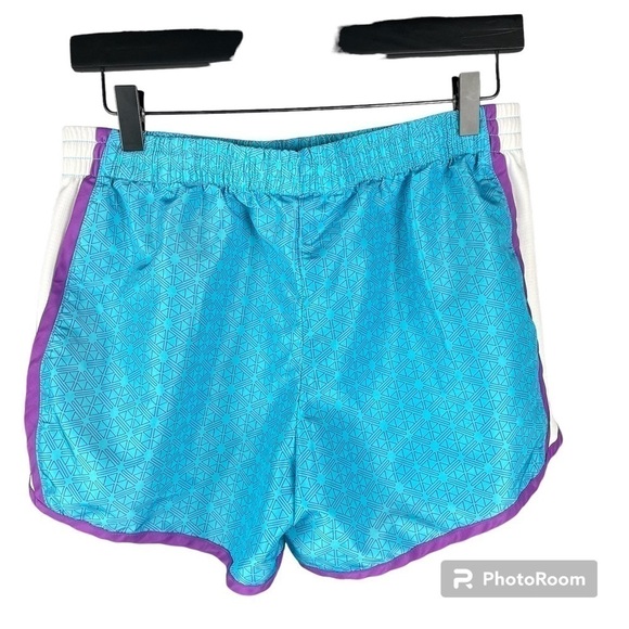 DANSKIN Now Blue Purple and White Athletic Shorts - Picture 2 of 11